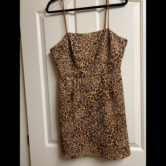 Mini Cheetah Print Dress - Picture 1 of 2